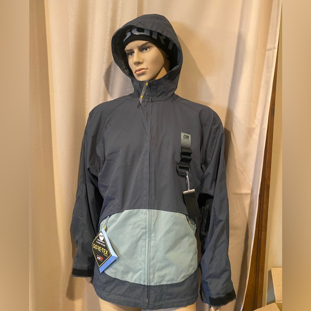 Alphanumeric Elijah snowboard ski gore Tex hooded jacket m or l blue grey 2nds